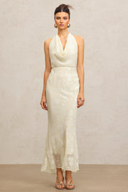 Ella Sleeveless Folds Maxi Dress